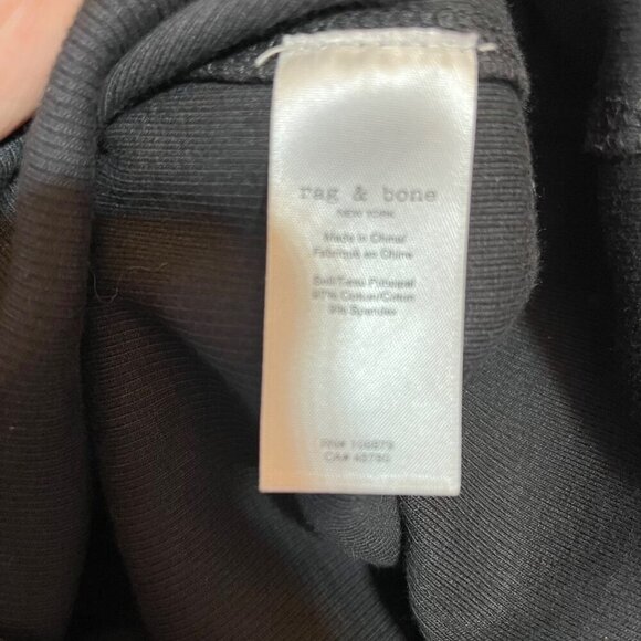 Rag & Bone Black Ribbed Short Sleeve ‎ Maxi Dress Size Small - Picture 5 of 8